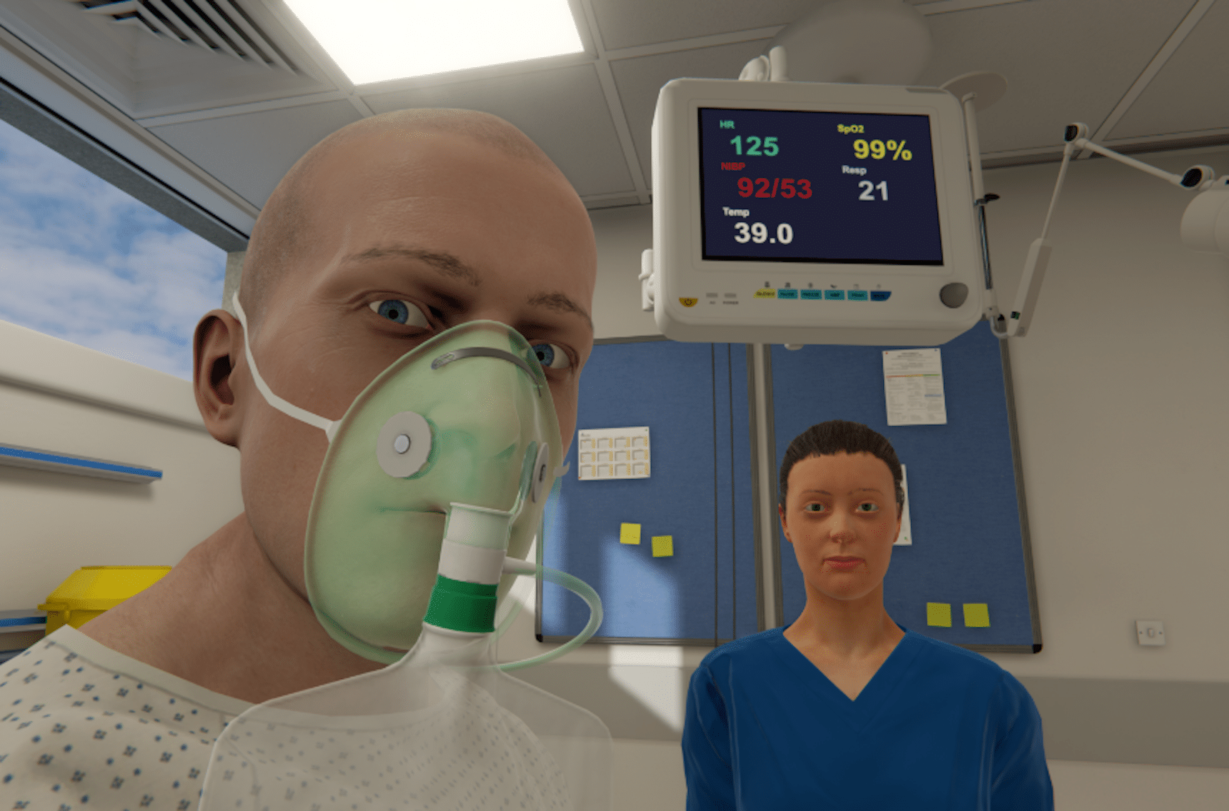 Virtual patient with virtual nursing assistant
