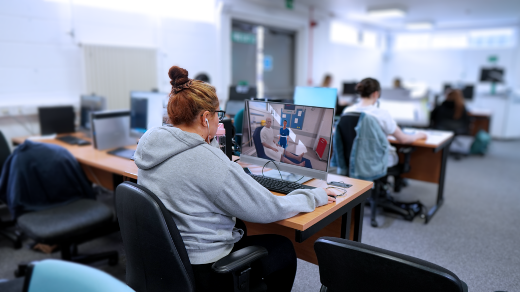 Students in simulation lab