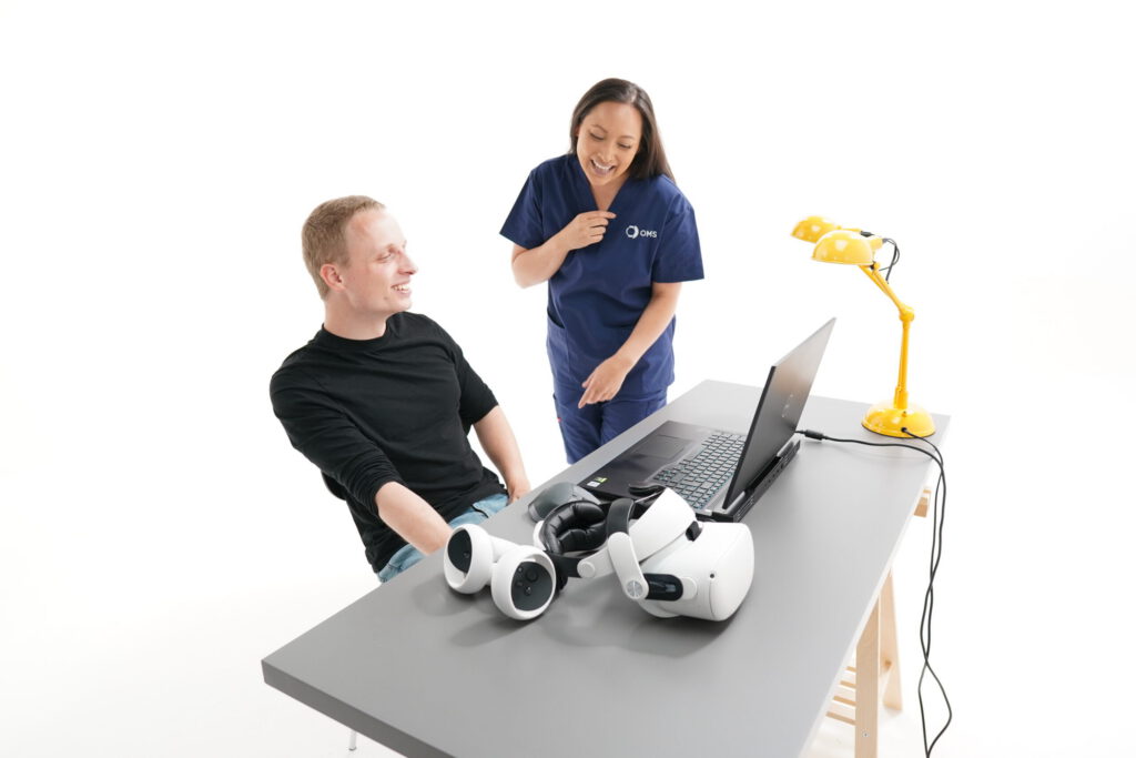 Orienting learner to on screen virtual simulation