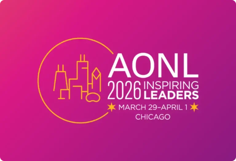 AONL conference banner showcasing OMS leadership in VR medical training.